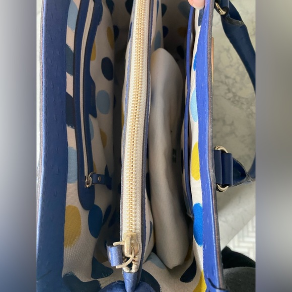 NEVER USED Blue Kate Spade handbag with duster. - Picture 5 of 6